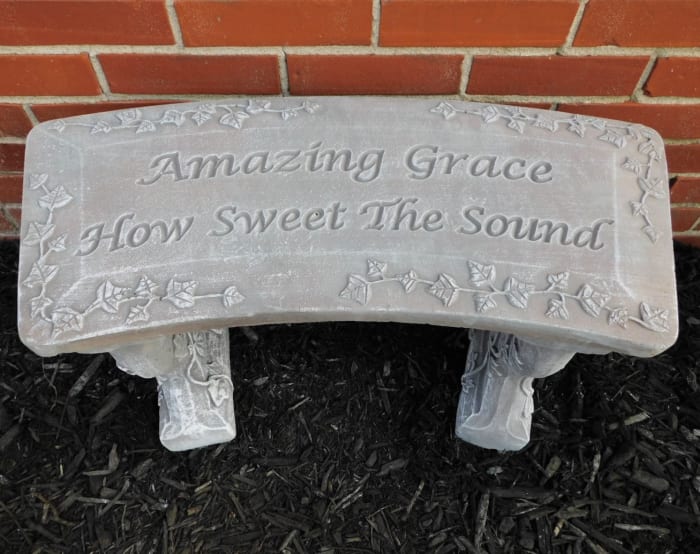 Amazing Grace Concrete Bench