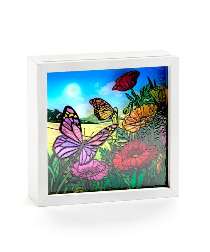 Butterfly Wildflower LED Light Box