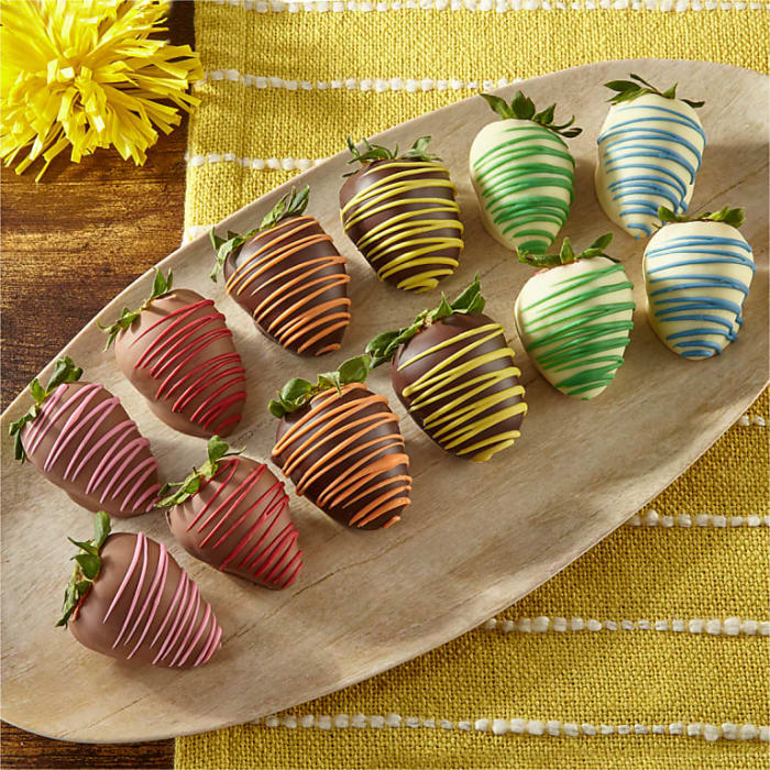 Rainbow Chocolate Covered Strawberries