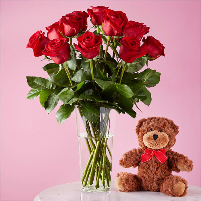 Tango In Paris Bouquet & Bear Set