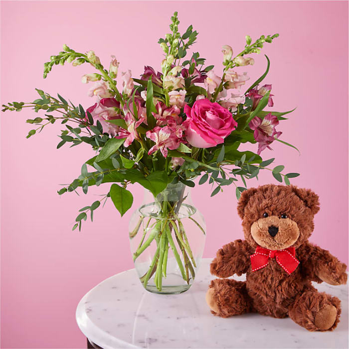 Happily Ever After Bouquet & Bear Set