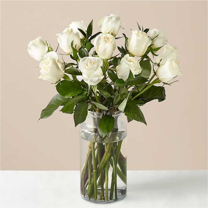 Moonlight White Rose Bouquet