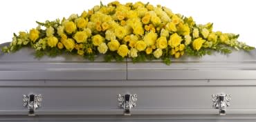 Golden Garden Casket Spray