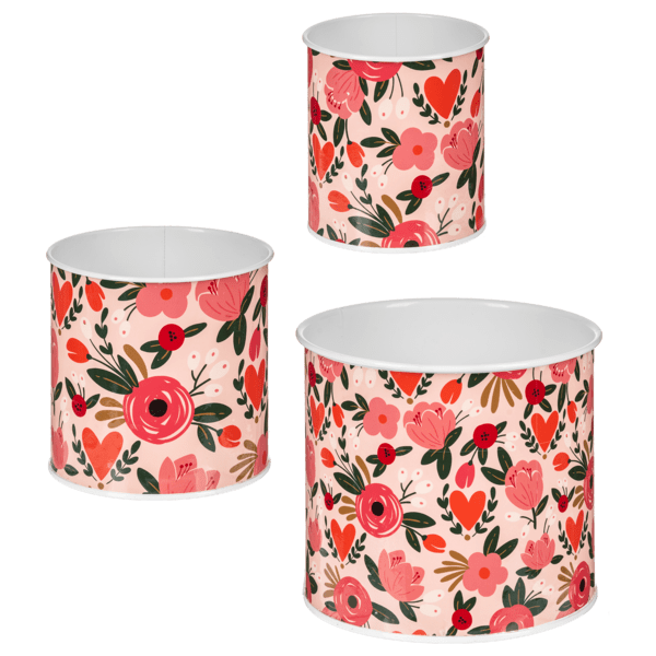 Floral Heart Pot