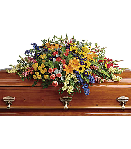 A VIBRANT LIFE CASKET SPRAY