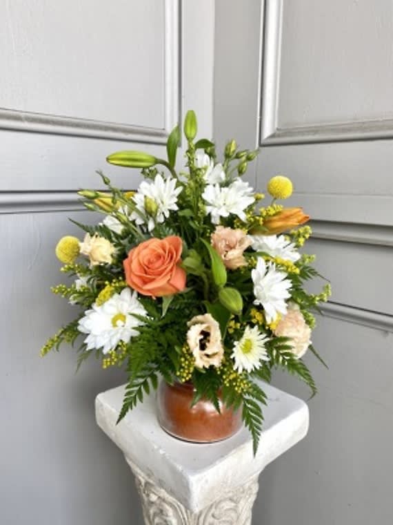 Candle Arrangement arranged by a florist in Lynchburg, VA Bloom by Doyles