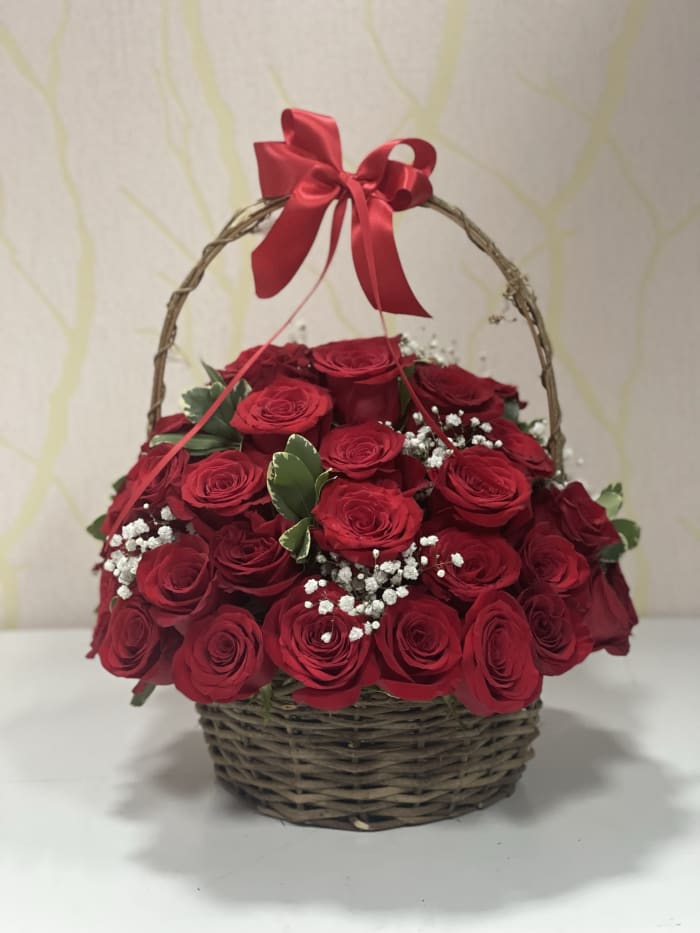 Red Romance Basket