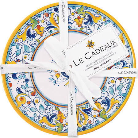 Le Cadeaux - 097FLOR Appetizer Plates - Set of 4 - Florence - 6.