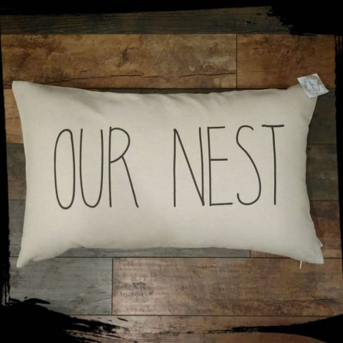 Our Nest Inspirational Decor Pillow