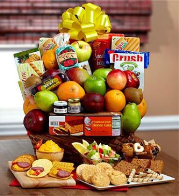 Orchard Fresh Fruit & Snacks Gift Basket