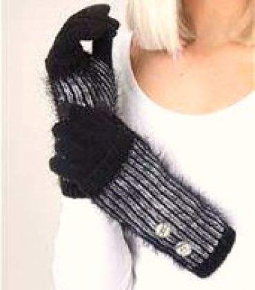 Simply Noelle 2-IN-1 Texting Gloves, black