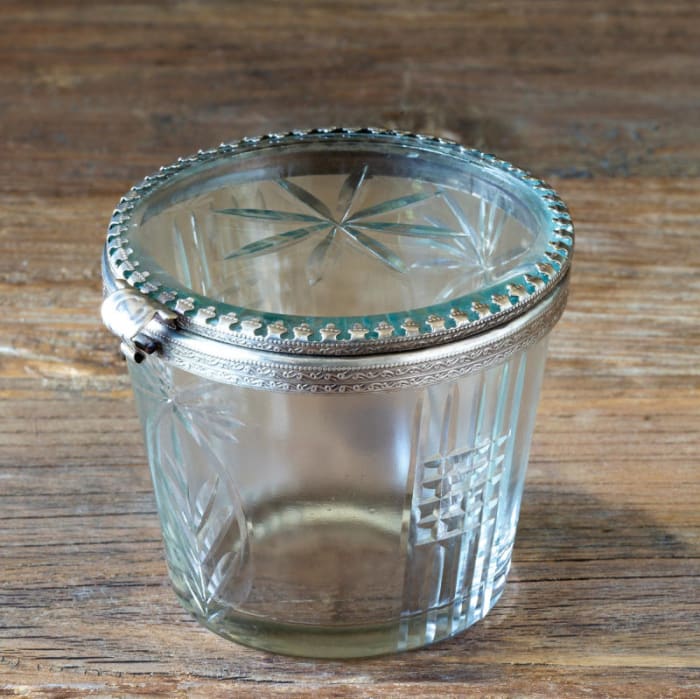 Cut Glass Keepsake Box with Lid