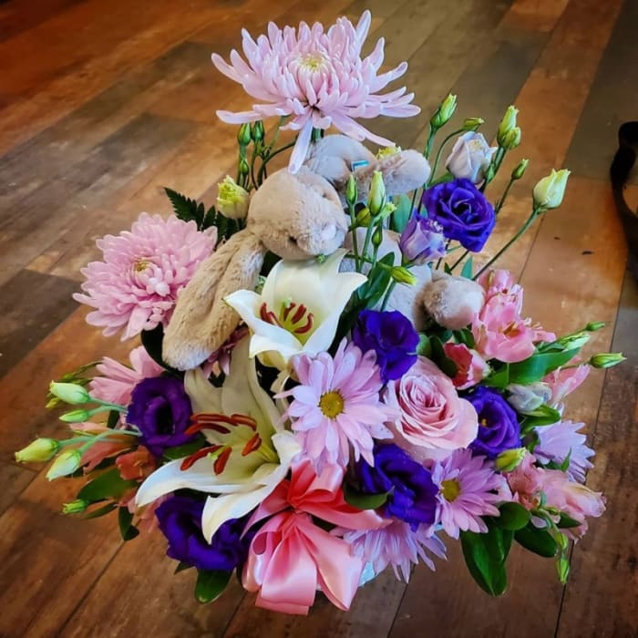 Welcome Baby Bouquet with Plush