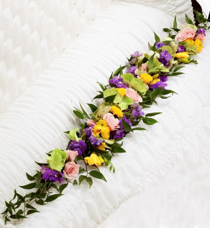 Spring Flowers Casket Adornment