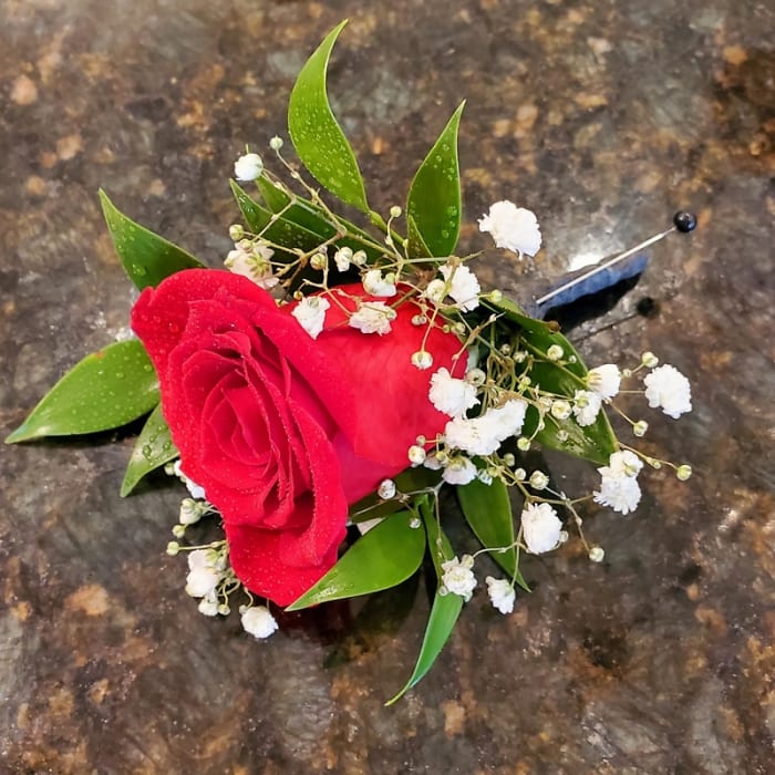 Red Rose Boutonniere
