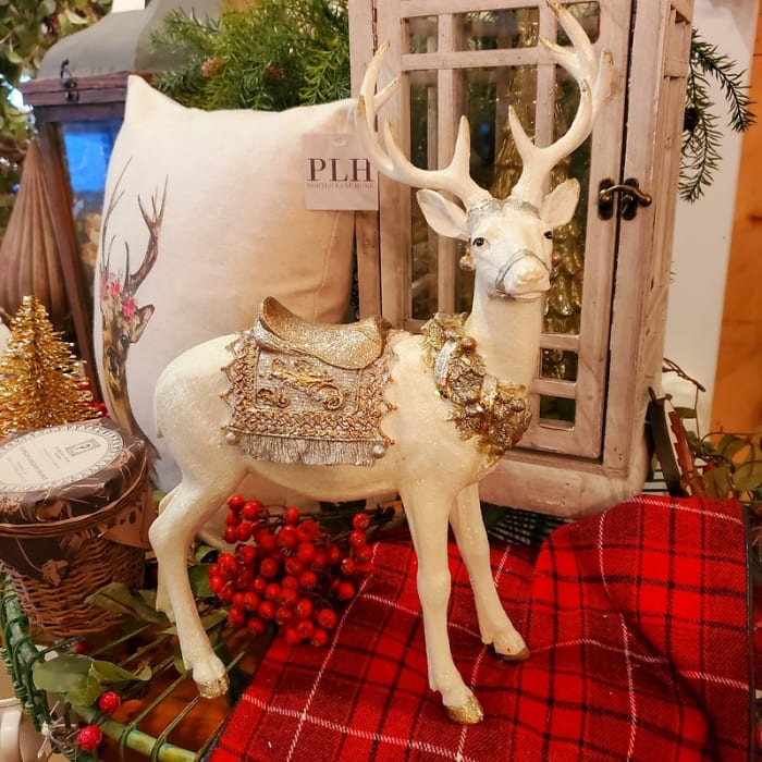 Gold and Silver Standing Deer