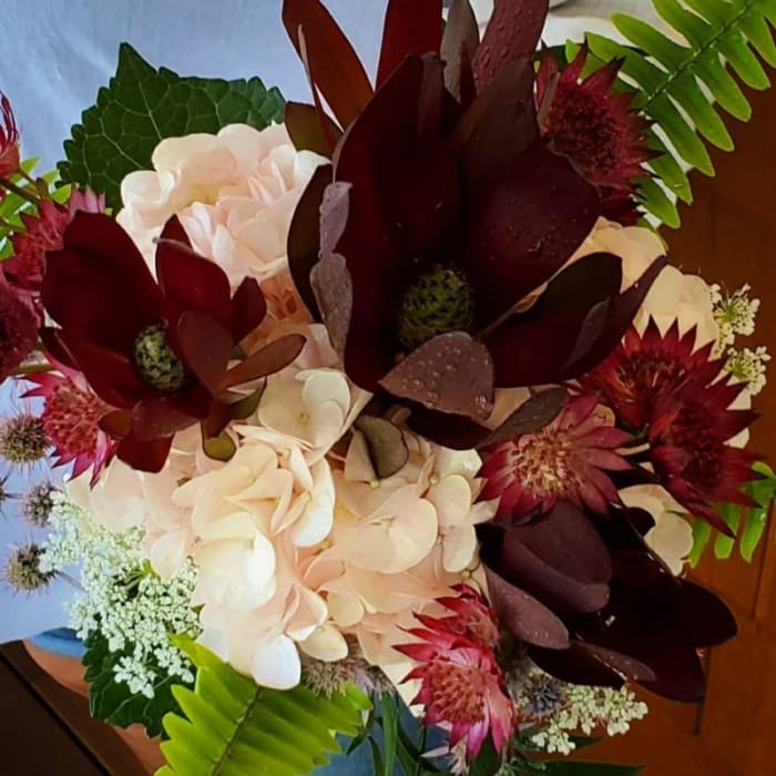 Small Burgundy Blush 'Wildflower' Bridal Bouquet