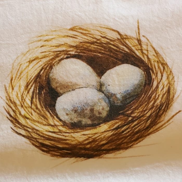 Nest and Egg Tea Towel