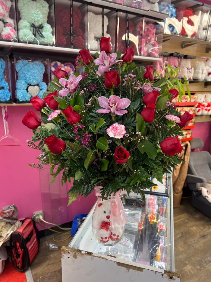 Bear In A Vase Arrangement 