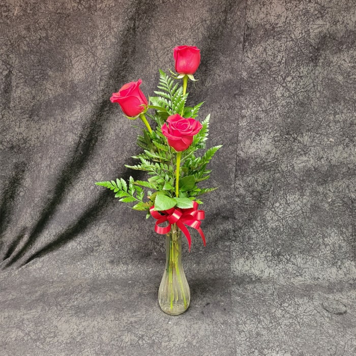 RABV3 - 3 ROSE BUD VASE