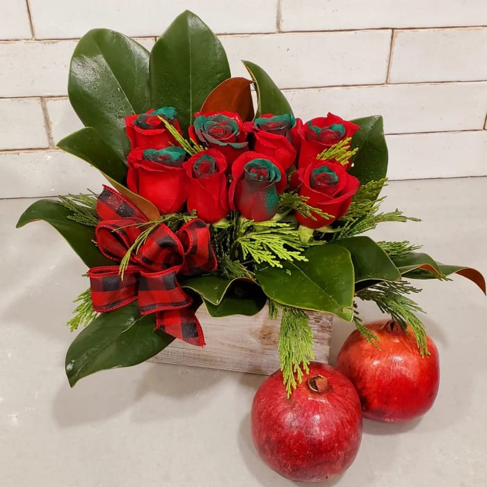 Uptown Box Bouquet, Red