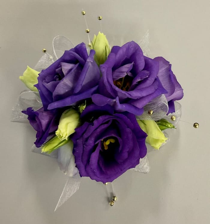 Purple Lisianthus Corsage