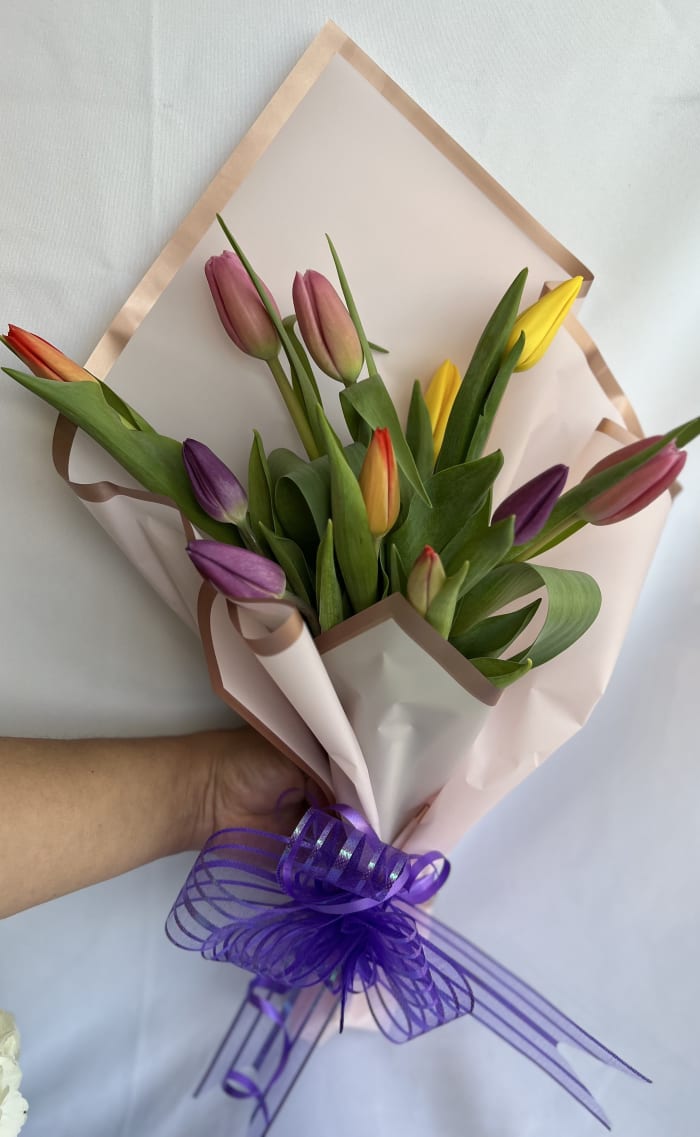 Hand Wrapped Tulips