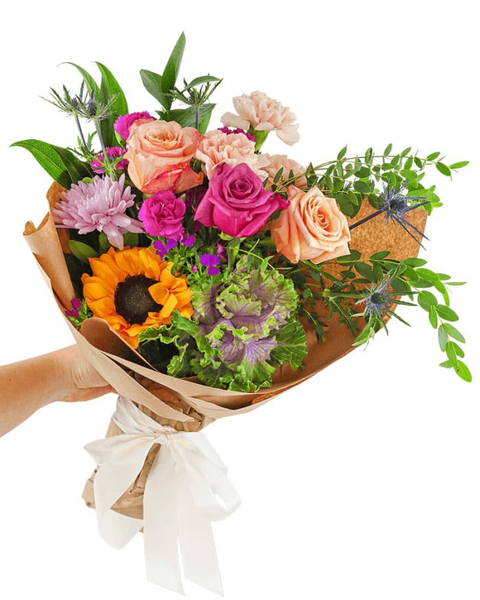Seasonal Selection Wrapped Bouquet