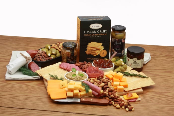 Classic Gourmet Cheese and Snacks Charcuterie Board