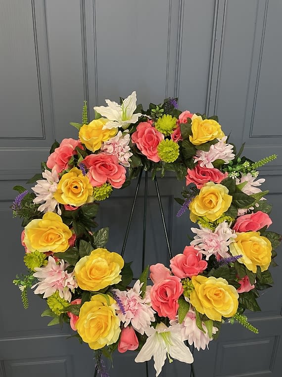 Silk Cemetary Wreath