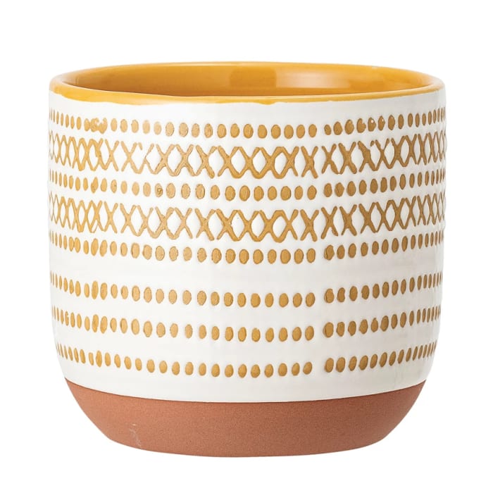 Stoneware Planter- Mustard