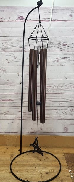 Large Copper Tube Windchime with Butterfly Striker