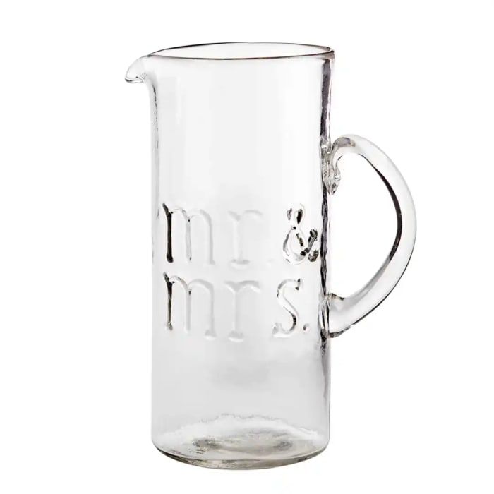 Mr. and Mrs. Glass Pitcher