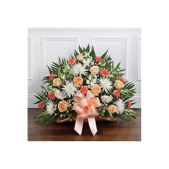 Thoughts & Prayers Fireside Basket Peach, Orange & White