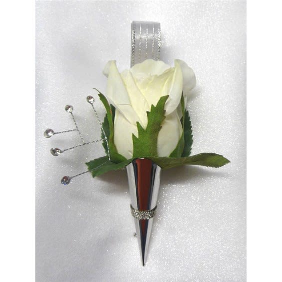 Silver Keepsake Boutonniere