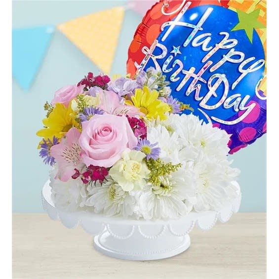 Birthday Wishes Flower Cake Cheerful Cascade