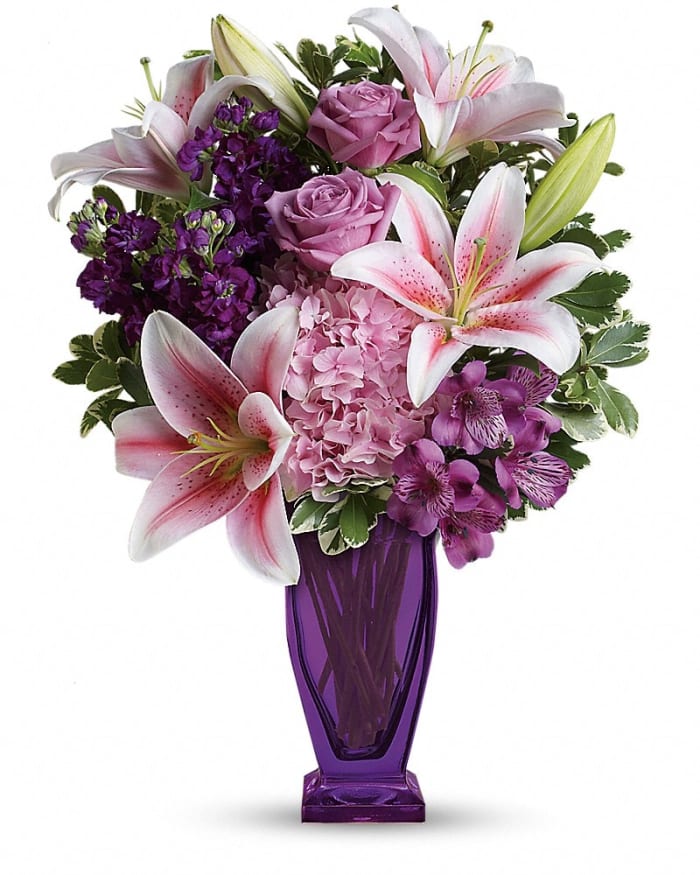 Teleflora's Blushing Violet Bouquet