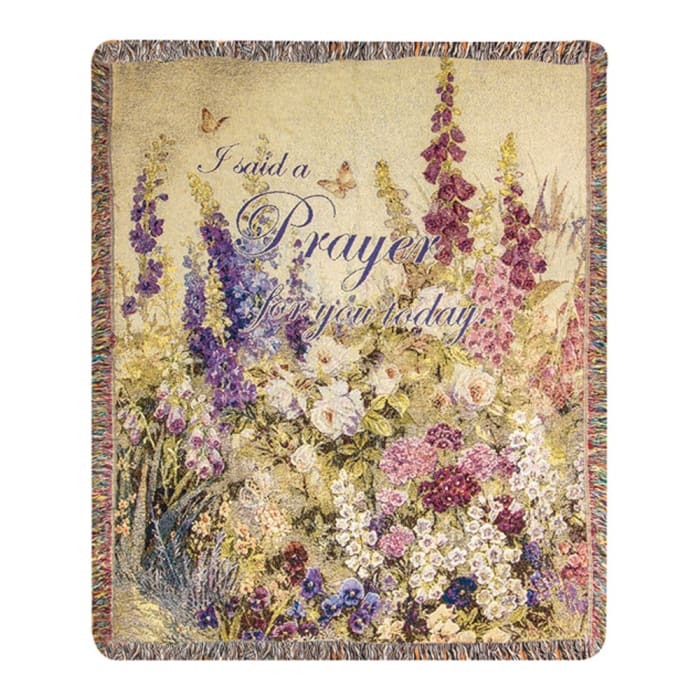 Butterfly Paradise with Verse Tapestry Throw