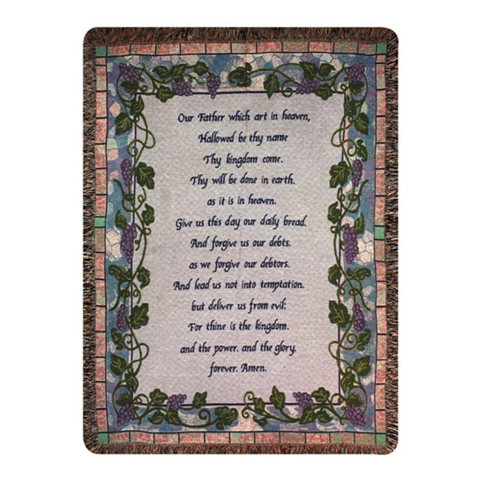 Lord's Prayer Tapestry Throw