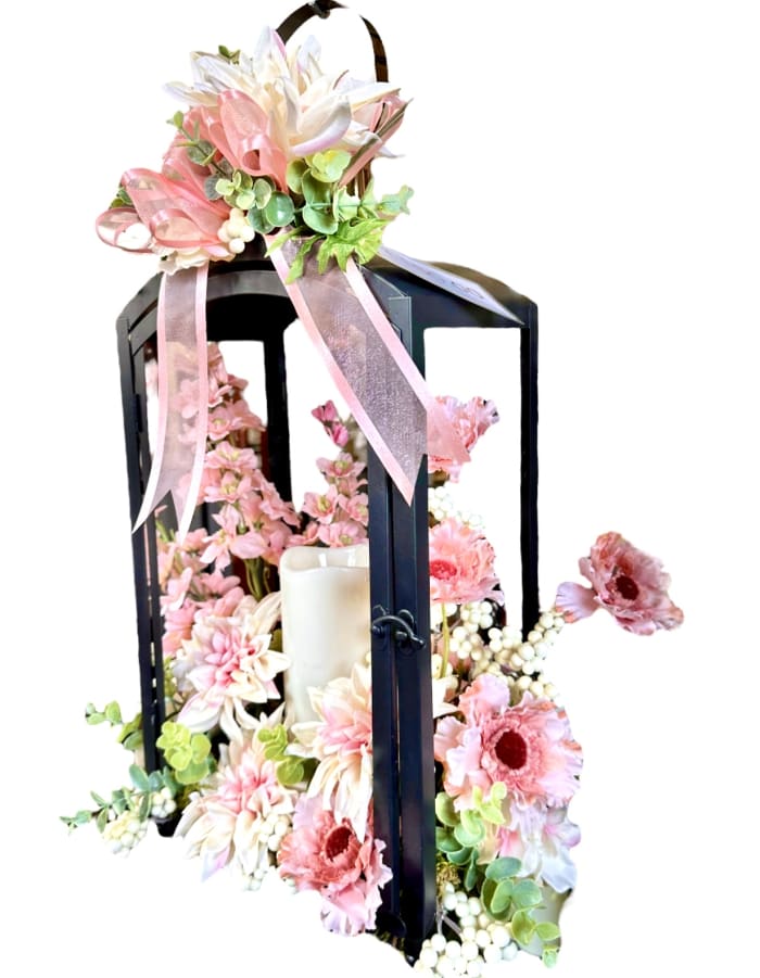 Open Lantern with Pink Silks