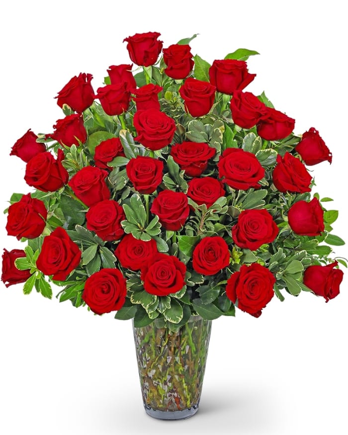 Three Dozen Elegant Red Roses