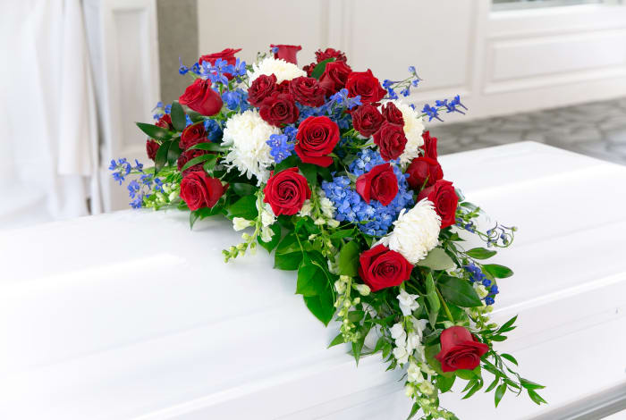 Red, White, and Blue Casket Scarf