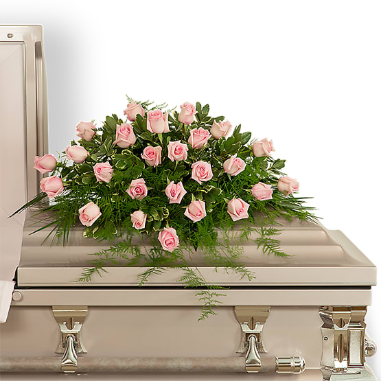 Pink Tranquility Casket Spray