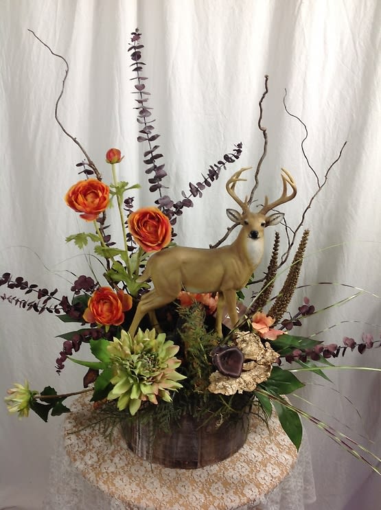 Peaceful Deer SILK Arrangement