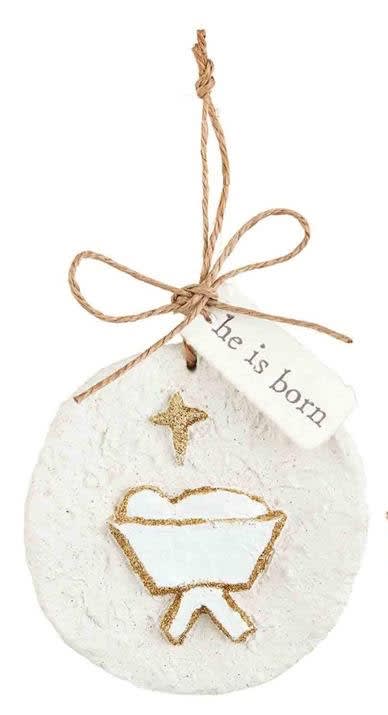 Manger Paper Pulp Ornament