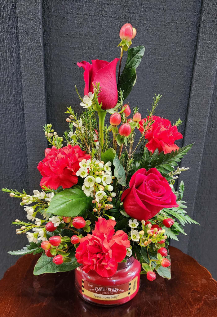 Apple Brown Betty and Flowers