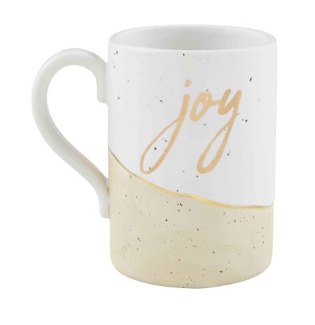 Joy Gold Stoneware Mug