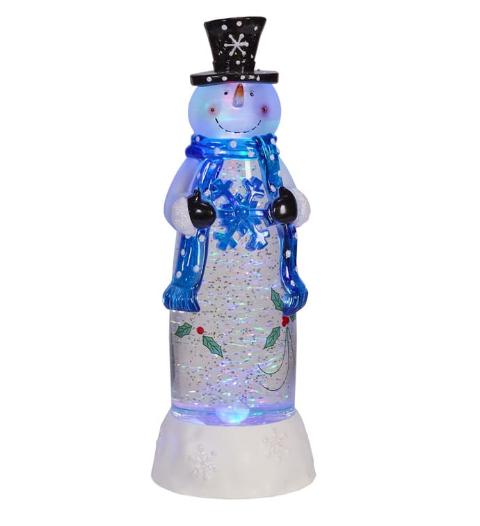 LED Holly Snowman