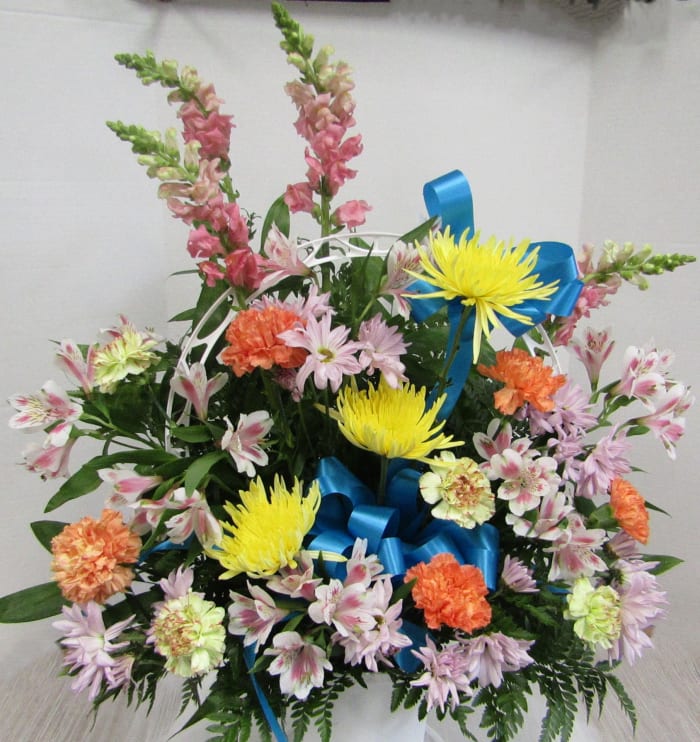 Colorful Reflections Funeral Basket