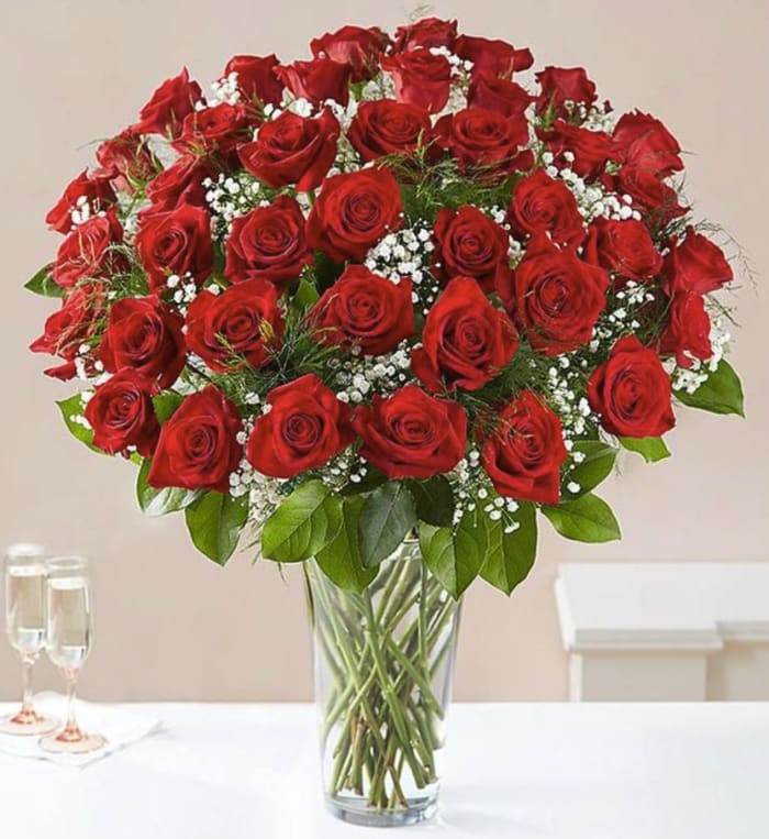 I Love the Way You Love Me - 4 Dozen Long Stem Red Roses